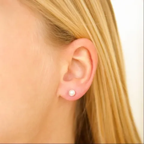 5 mm waterproof parel oorsteker in verguld staal - OCEANA