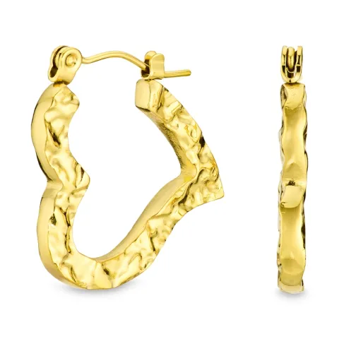 hart oorbellen in verguld staal - OCEANA