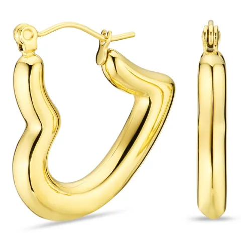 waterproof hart oorbellen in verguld staal - OCEANA