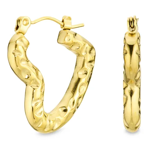 waterproof hart oorbellen in verguld staal - OCEANA