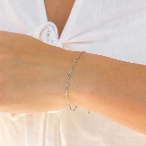 waterproof singapore armband in staal  x 2,0 mm  - OCEANA