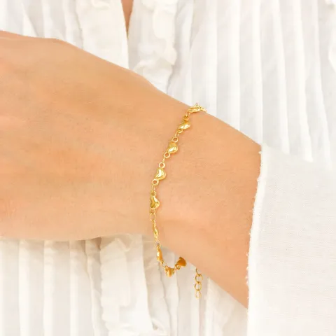 waterproof hart armband in verguld staal - OCEANA