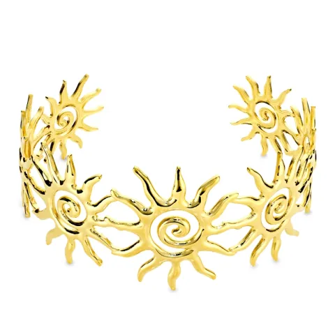 waterproof zon armband in verguld staal  x 35 mm  - OCEANA