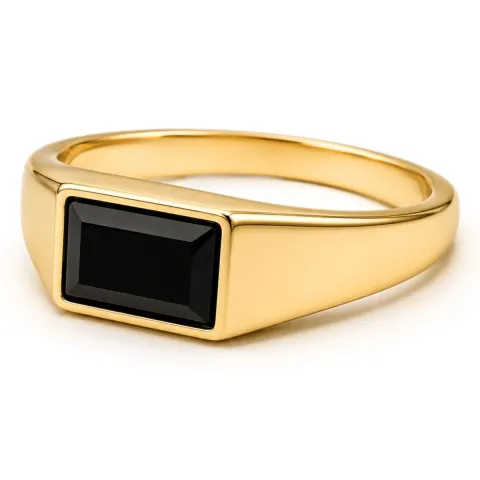 waterproof ring in verguld staal