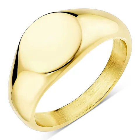 waterproof ovale ring in verguld staal