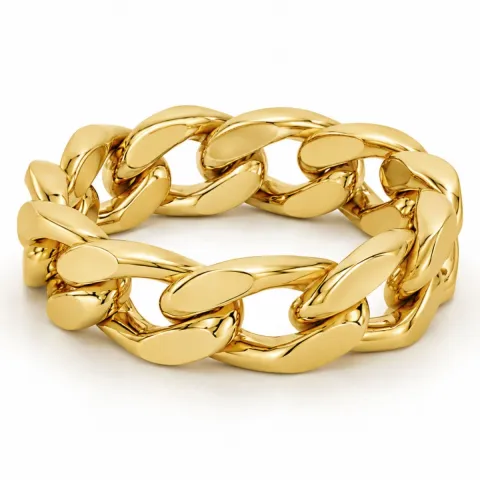 waterproof panzer ring in verguld staal
