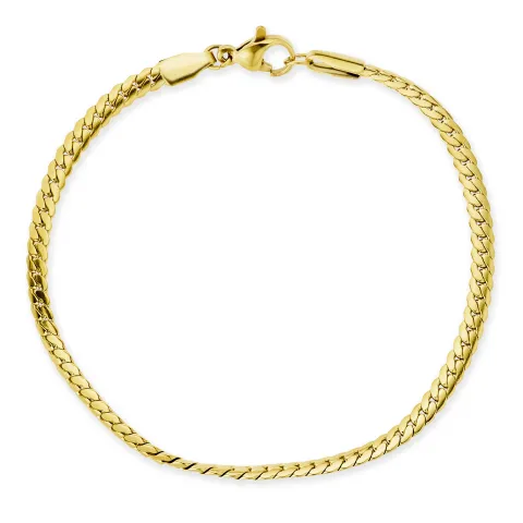waterproof armband in verguld staal  x 3 mm 