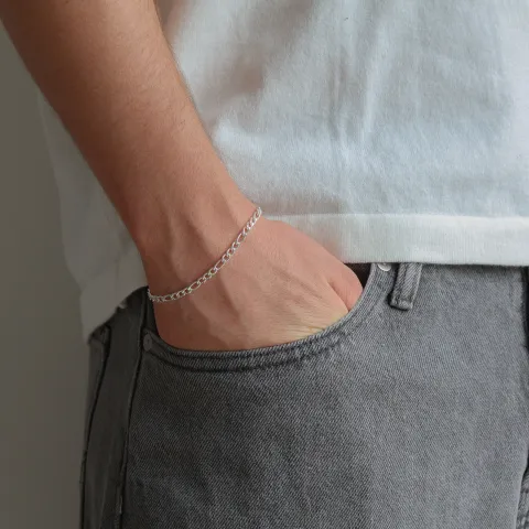 waterproof armband in staal  x 4,0 mm 