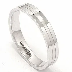 mannen trouwring in 14 karaat witgoud