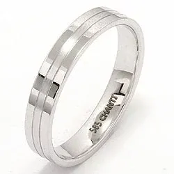 mannen trouwring in 14 karaat witgoud