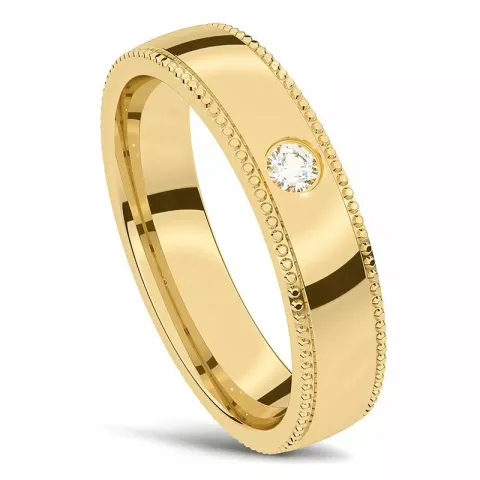 elegant Damesring in 14 karaat goud 0,05 ct