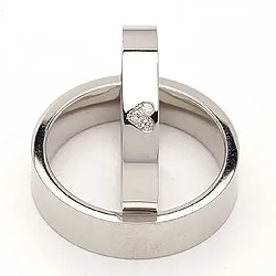 Trouwringen in zilver 0,03 ct
