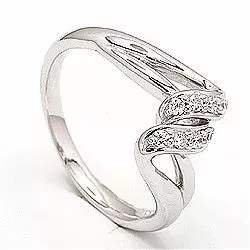 Elegant abstract ring in gerodineerd zilver