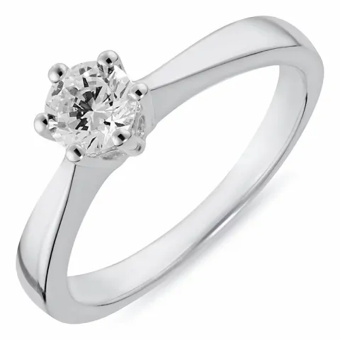 solitaire ring in gerodineerd zilver