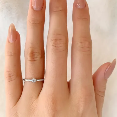 solitaire ring in gerodineerd zilver