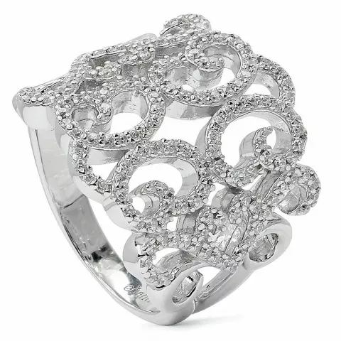 Vinger ringen: zirkoon ring in gerodineerd zilver