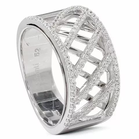 Elegant zirkoon ring in gerodineerd zilver