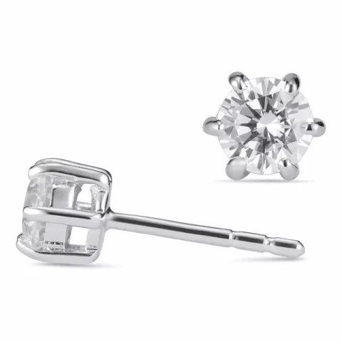 5 mm zirkoon oorsteker in zilver