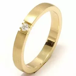 mémoire ring in 14 karaat goud 1 x 0,05 ct