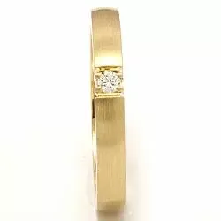 mémoire ring in 14 karaat goud 1 x 0,05 ct
