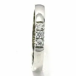 mémoire ring in 14 karaat witgoud 0,05 ct