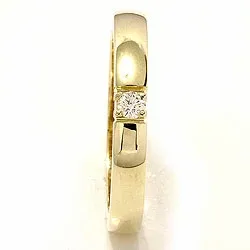 mémoire ring in 14 karaat goud 1 x 0,07 ct