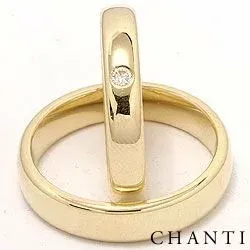 diamant trouwringen in 14 karaat goud 0,05 ct ct - set