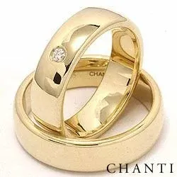 diamant trouwringen in 14 karaat goud 0,05 ct ct - set
