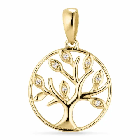 testsieraad boom van het leven hanger in verguld sterlingzilver