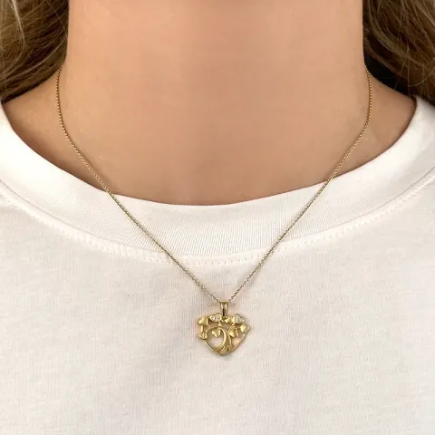 hart boom van het leven hanger in verguld sterlingzilver