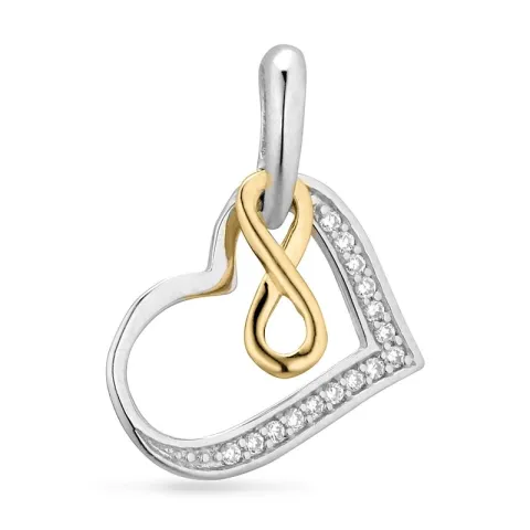 hart infinity hanger in zilver en verguld sterlingzilver