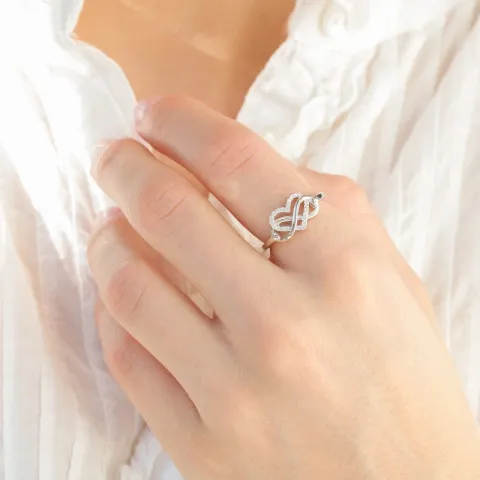 hart ring in zilver