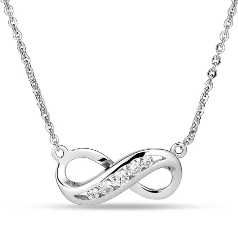 infinity zirkoon ketting in zilver