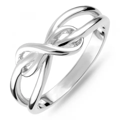 infinity ring in gerodineerd zilver