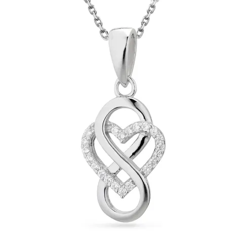 hart infinity hanger met ketting in zilver