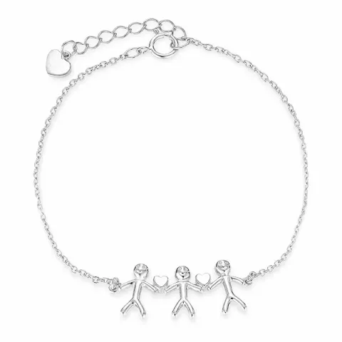 familie armband in zilver