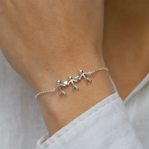 familie armband in zilver