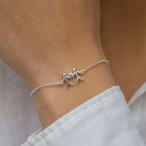 familie armband in zilver