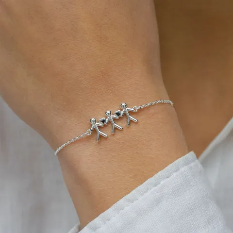 familie armband in zilver