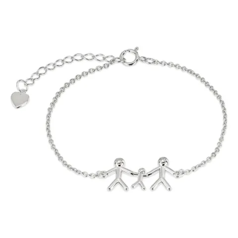 familie armband in zilver