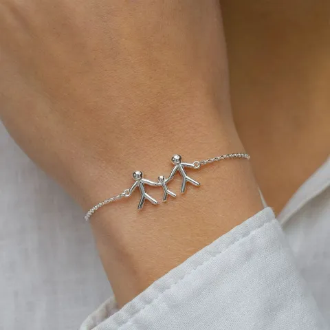 familie armband in zilver