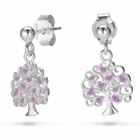 testsieraad boom van het leven oorbellen in zilver