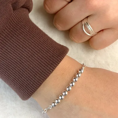 kogelarmband in zilver 17, 18cm x 5,0 mm