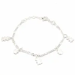 echt kinder armband in zilver met hanger in zilver