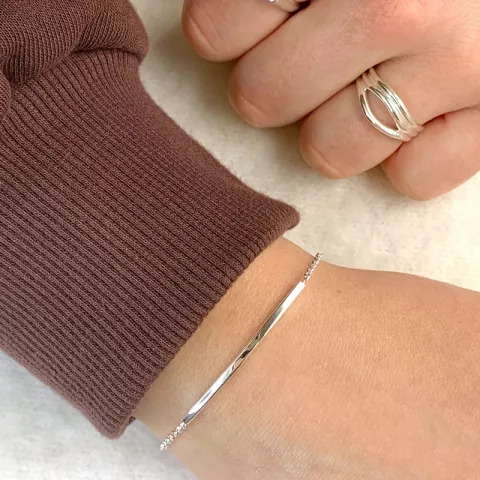 armband in zilver met hanger in zilver