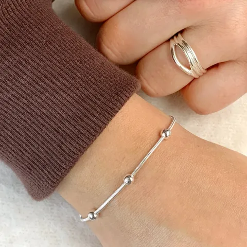 kogelarmband in zilver x 4,1 mm