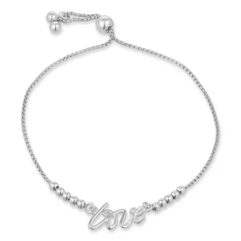 Love armband in zilver met hanger in zilver