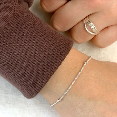 kogelarmband in zilver 17 plus 3 cm x 3,0 mm