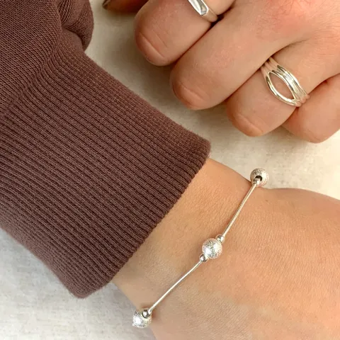 kogelarmband in zilver x 6,1 mm