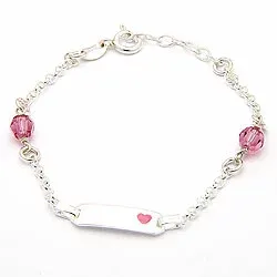 testsieraad roze ketting, kan variëren in zilver met hanger in zilver